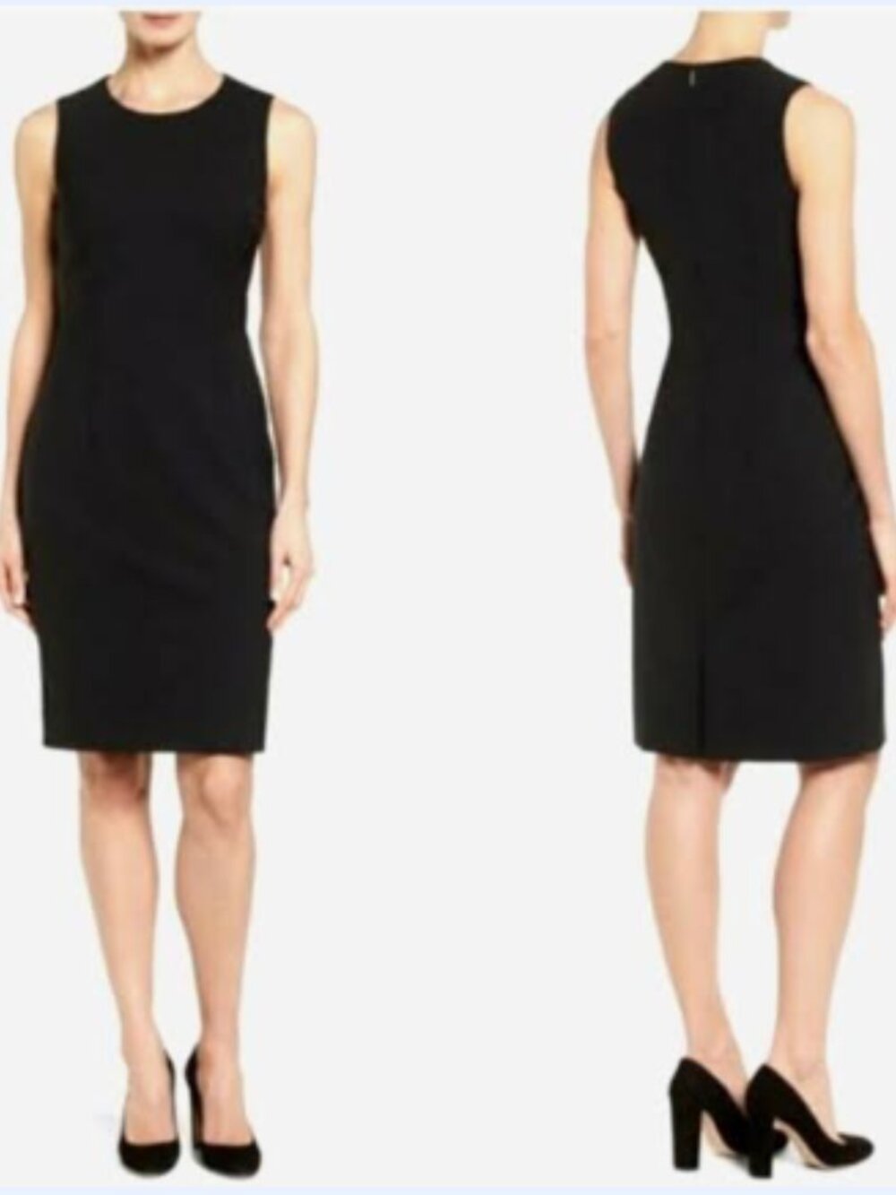 Hugo Boss Dirusa Black Sleeveless Sheath Dress
